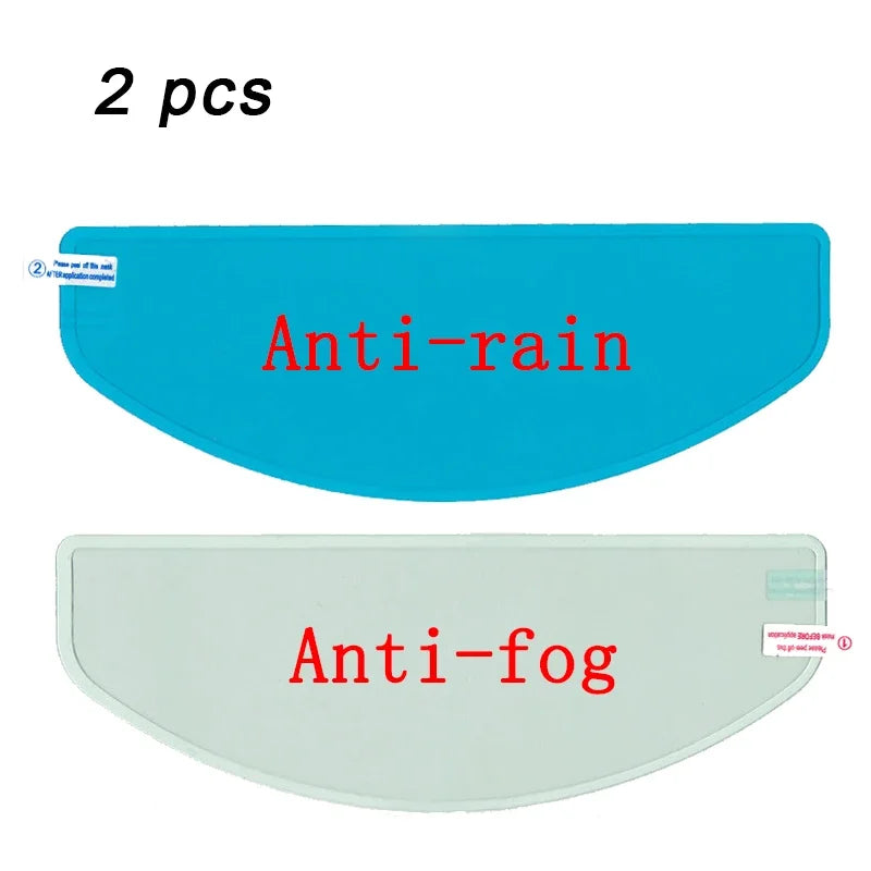 Universal Motorcycle Helmet Rainproof Film Safety Driving Durable Nano Coating Sticker Anti-Fog Film Moto Helmets Accessories Qme 25X9CM 2pcs
