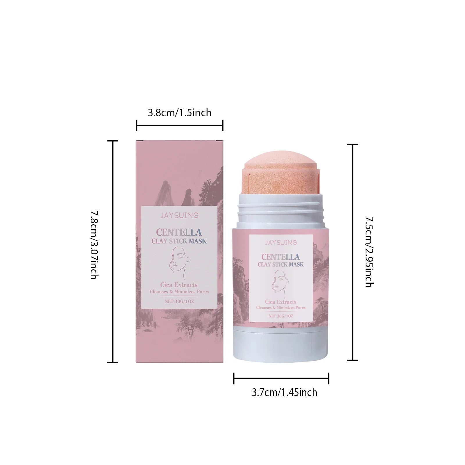 Centella Asiatica Mud Stick Mask Deep Cleansing Pore Minimizer Blackhead Removal Brightening Hydrating Soothing Facial Care Mask Qme 30g Boxed
