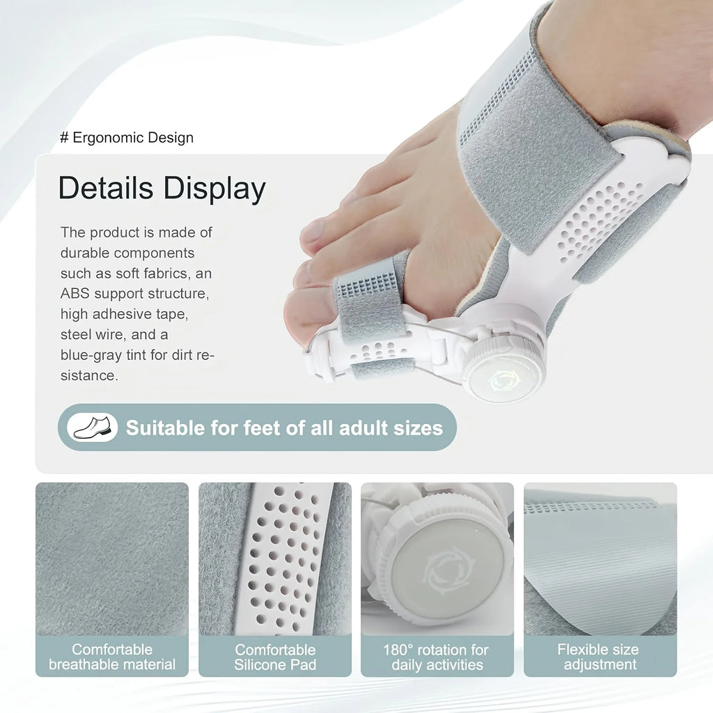 Rotatable Silicone Big Toe Separator Cushion Left Right Foot Buffer Qme