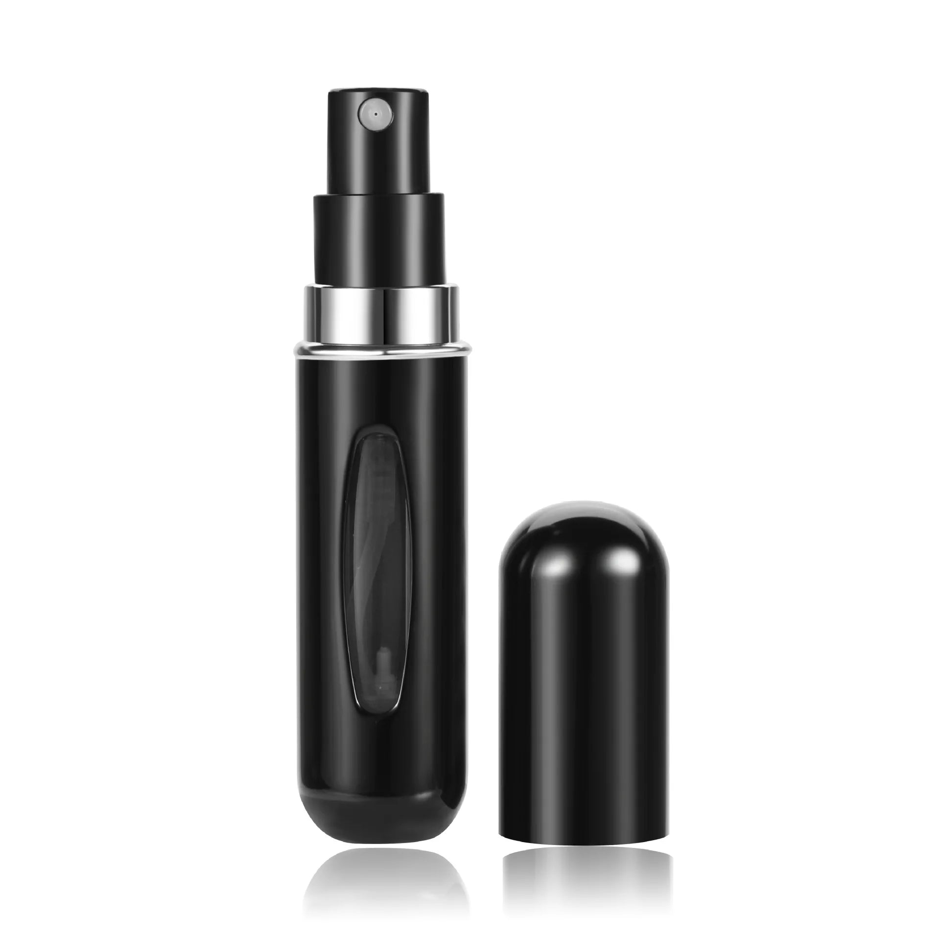 Portable 5ml Perfume Atomizer Bottle Refillable Travel Spray Bottle Mini Empty Cosmetic Scent Pump Container Gadget Qme Black