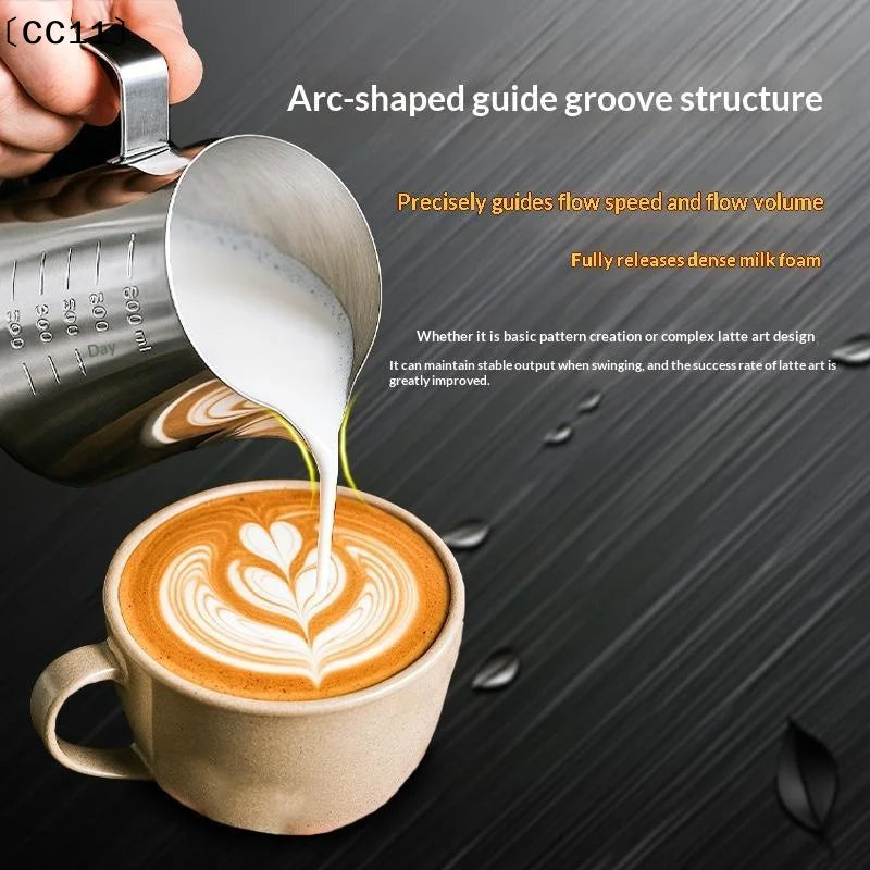 500 700 Stainless Steel Measuring Cup Graduations Large Mouth Coffee Qme