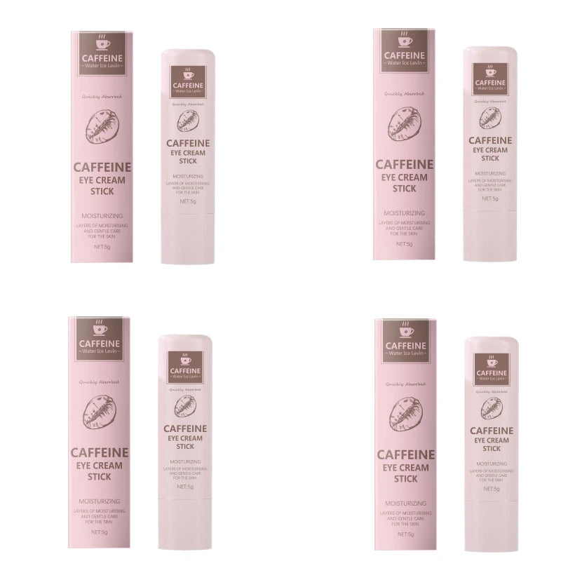 Caffeine eye cream stick nourishes the skin, improves fine lines, relieves eye bags and dark circles, and brightens the eye skin Qme 5g 4 box