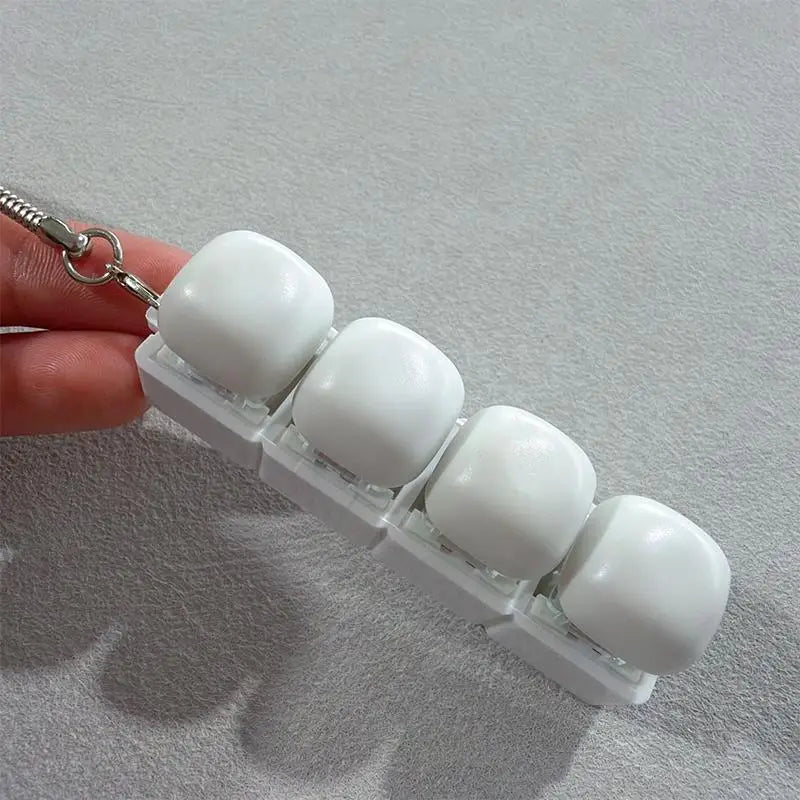 Bread Design Fidget Keychain Key Button Keycap Finger Keyboard Cap Qme With lights D