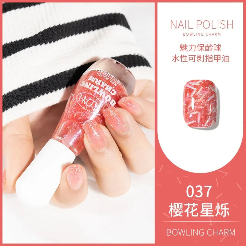 40 Colors Nail Polish Summer Water-based Quick Drying Tearable Art