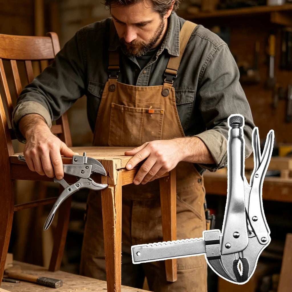 Small Vice Grips Heavy Duty Strong Locking Automatic Carbon Steel Curved Jaw Welding Clamp Pliers For Welding Metalworking Pipe Qme