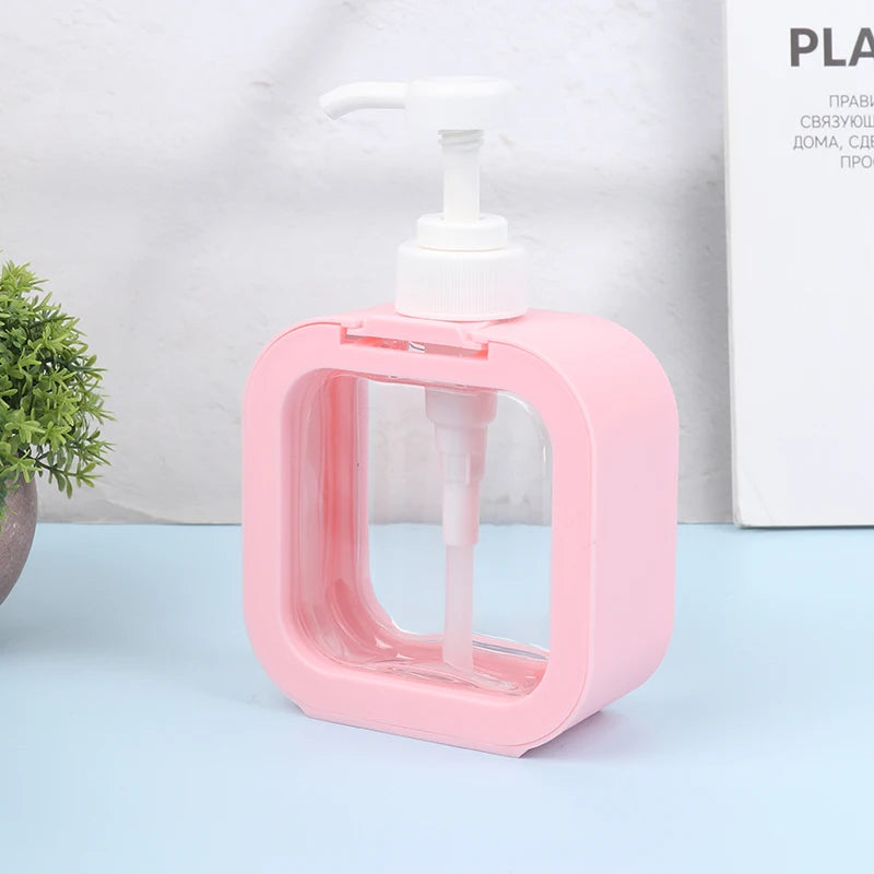 300/500Ml Kitchen Liquid Soap Dispenser Empty Pump Shampoo Bottle Dish Soap Container Bathroom Shower Gel Laundry Liquid Storage Qme 300ml Pink