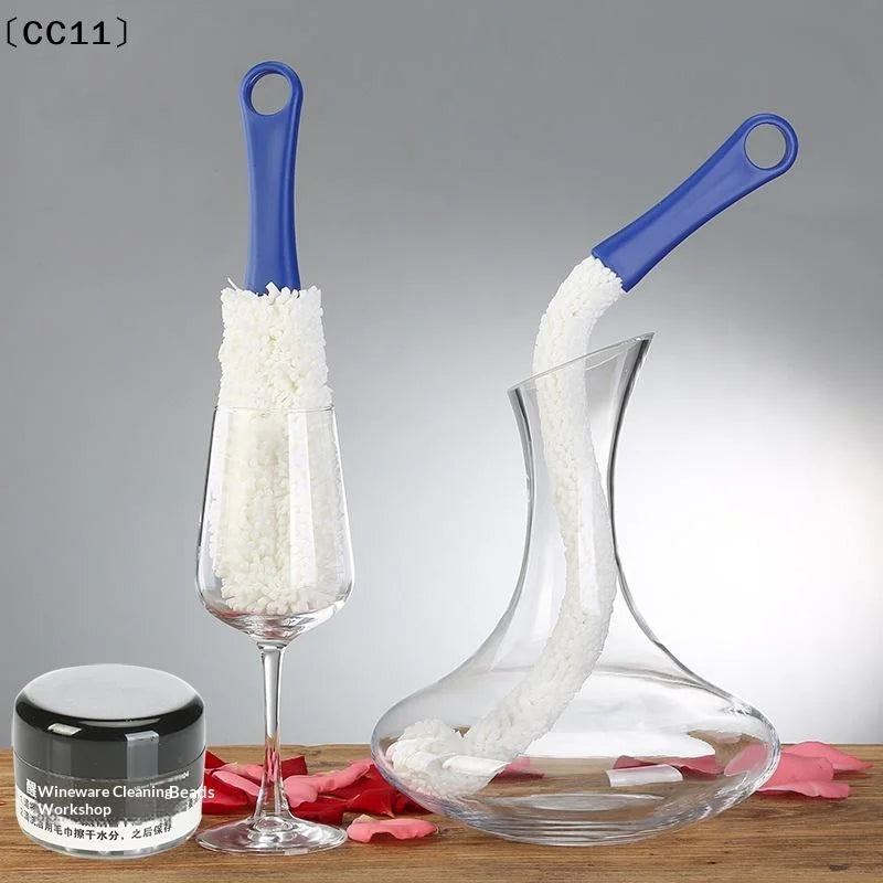 Plastic Flexible Wand Foam Sponge Hand Wine Bottle Glass Decanter Qme