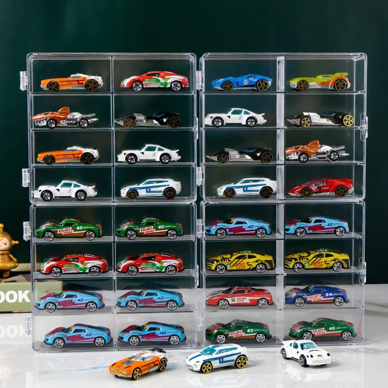 1 64 Scale Car Model Storage Box 8 Slot Clear Display Shelf Toy Qme
