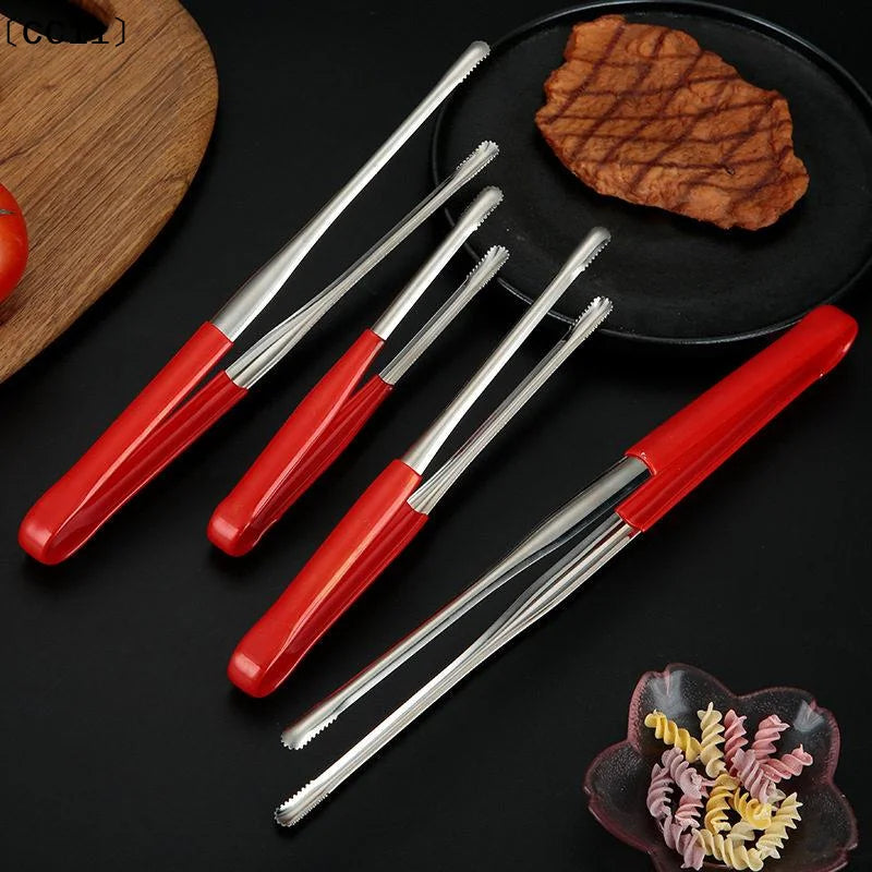 Barbecue Clip Grill Tongs Stainless Steel Meat Food Cooking Utensils Qme