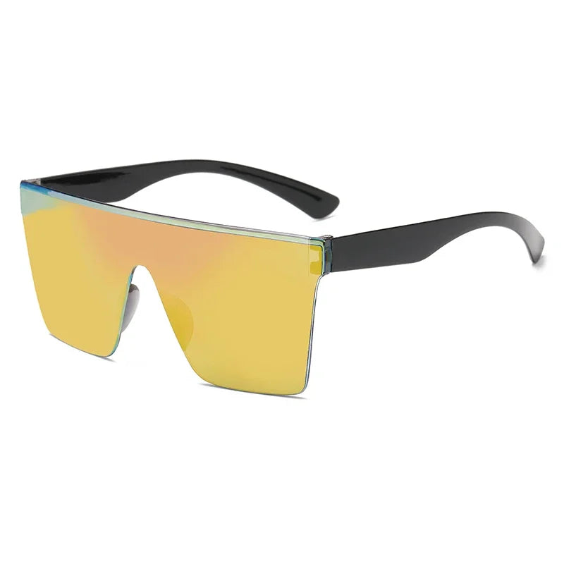Oversized Square Frame Sunglasses Casual Fashion Women Sun Glasses Men Retro Y2K Sports Cycling Driving Goggles UV400 Shades Qme black orange yellow