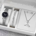 European and American Retro Trendy Student Fashion Korean Style Simple Small Round Bracelet Watch Qme Silver Black No Box