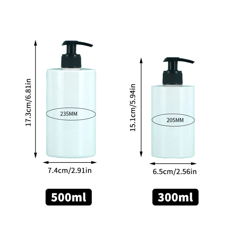 300 Soap Dispenser Bottle Shampoo Shower Gel Refillable Wide Mouth Qme