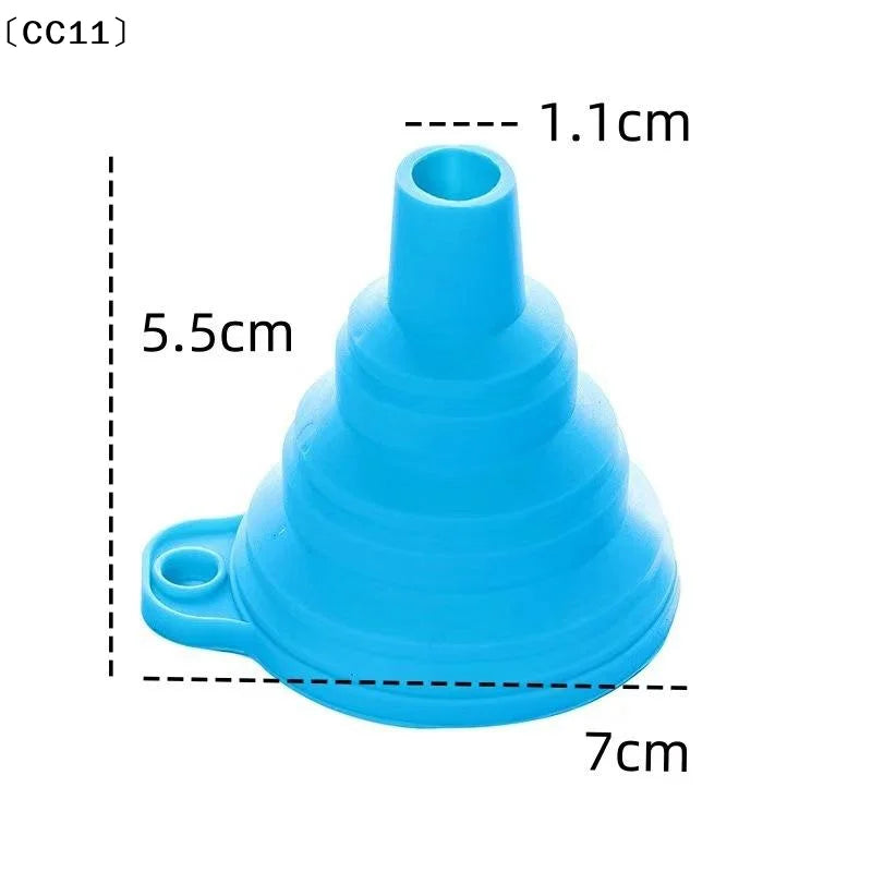 Kitchen Silicone Collapsible Funnel 10 Foldable-cooking-food-grade Qme