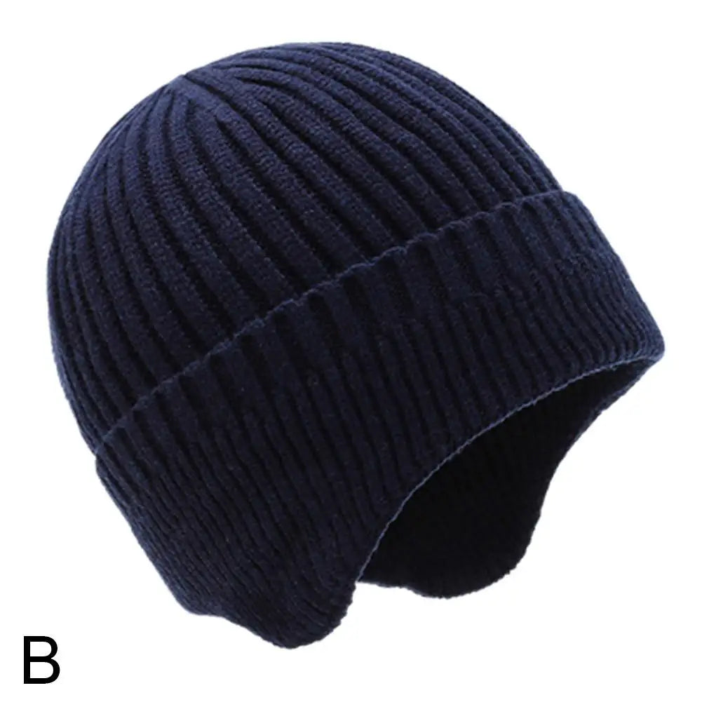 Hot Sale Ear Protection Winter Hats Stylish Soft Beanie Hat For Men Women Classic Knit Earflap Hat Warm Cap With Ears Qme B