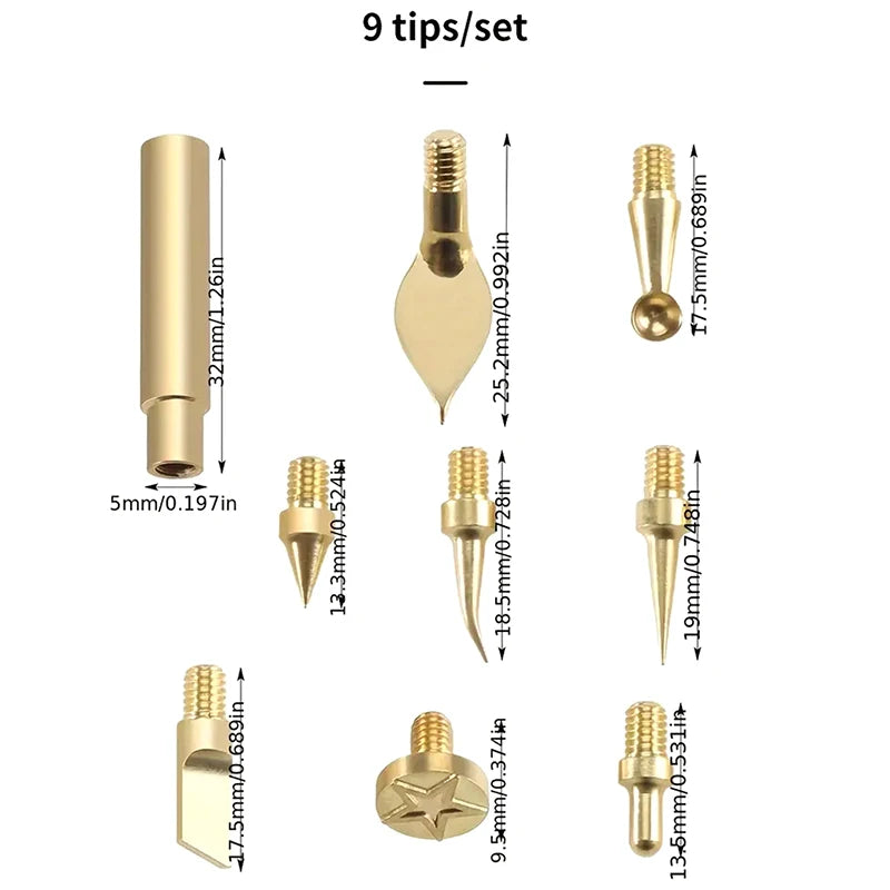 Iron Tip Melt Heat Insert Tool Soldering 3D Printing Brass Thread Qme