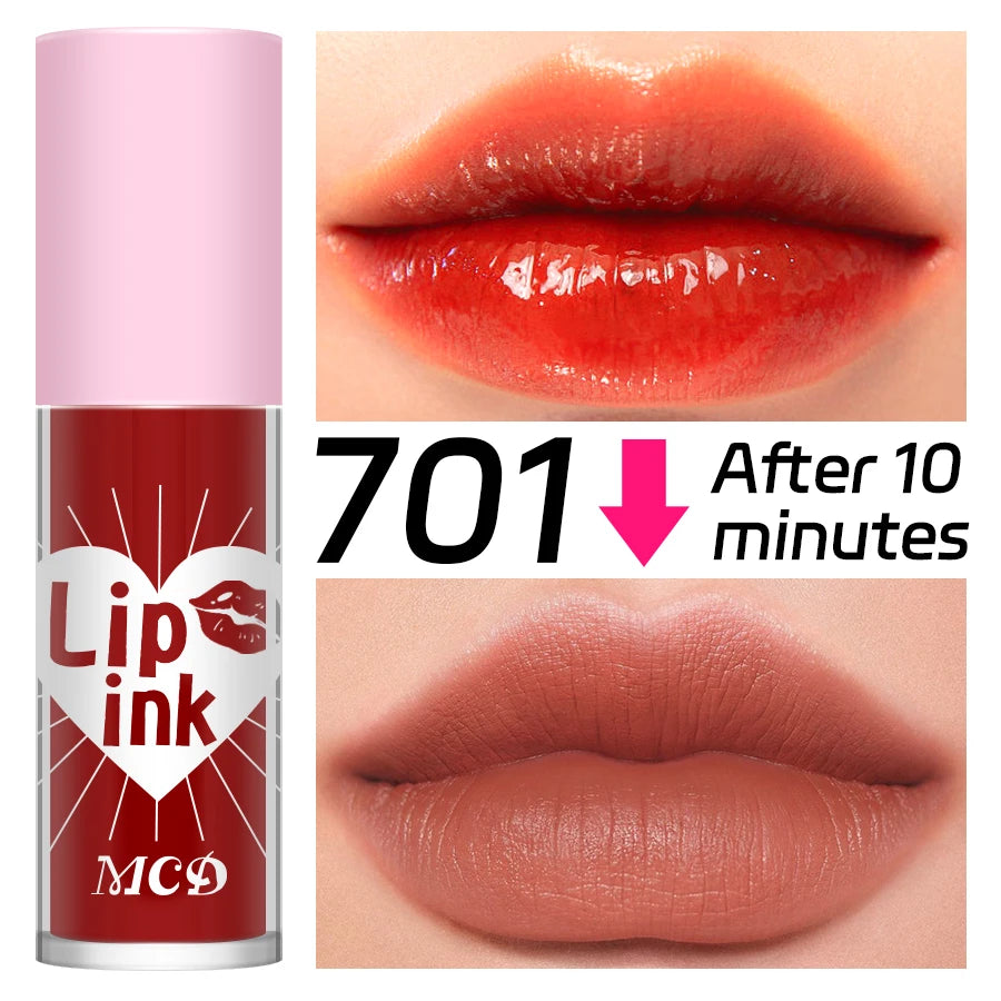 Waterproof Matte Lip Tint Long-lasting Glaze Sexy Plump Glow Oil Qme 701