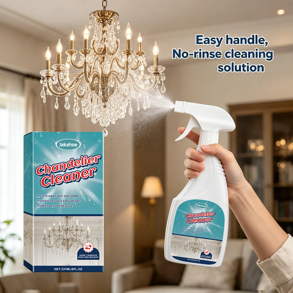 Chandelier Cleaning Spray Removing Dust Grime & Grease Restores Shine Polishing Household Crystal & Glass Light Fixture Cleaner Qme