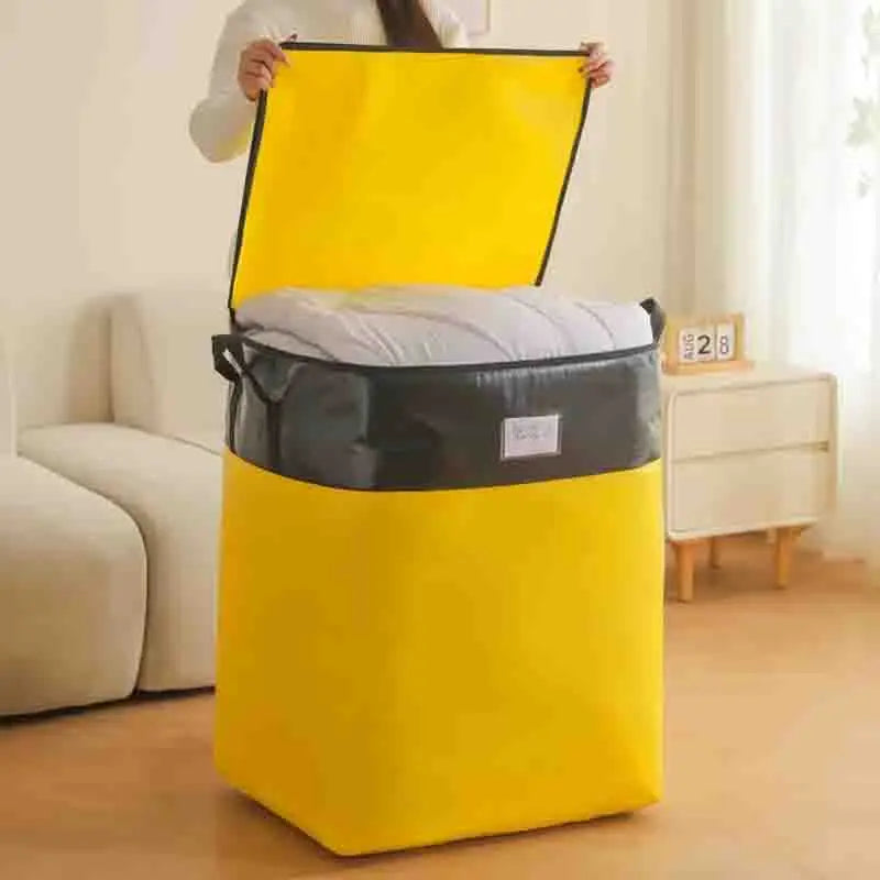 Thickened Eco-friendly Luggage Bag Waterproof Woven Bag Transfer Storage Wear-resistant Bag Large Capacity Foldable Moving Bag Qme