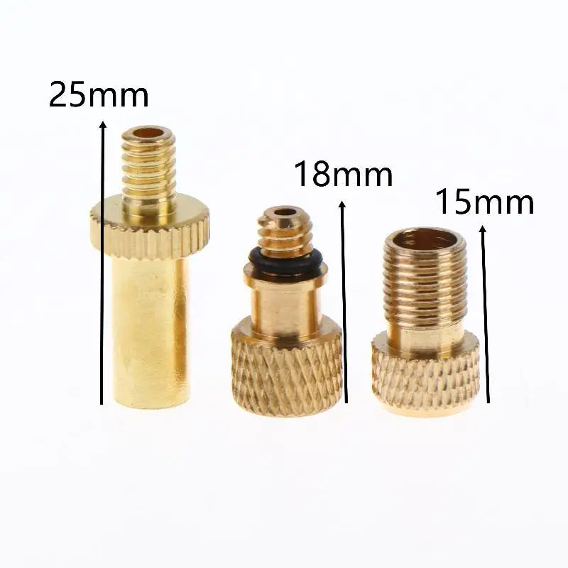 Universal Brass Bicycle Valve Adapter Presta Schrader Dunlop Qme 1Set