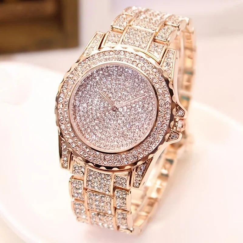 Fashion Crystal Full Steel Women Watches Ladies Wristwatch Quartz Woman Qme