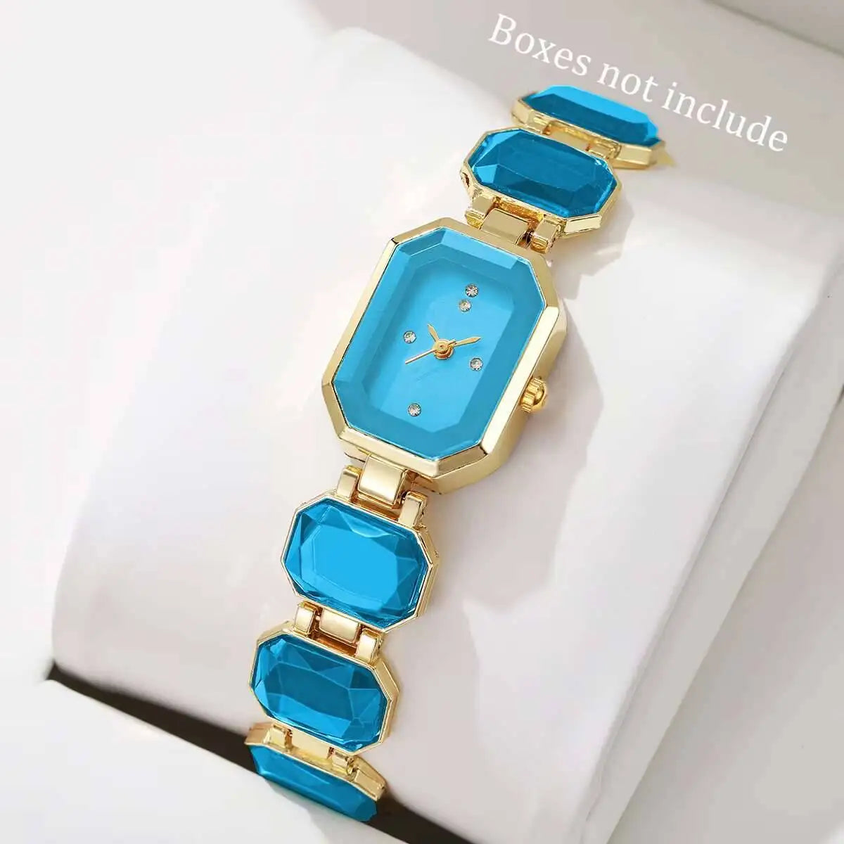 Little rock sugar watch women's watch women's watch light luxury niche temperament high beauty quartz watch square Qme Blue Without Box