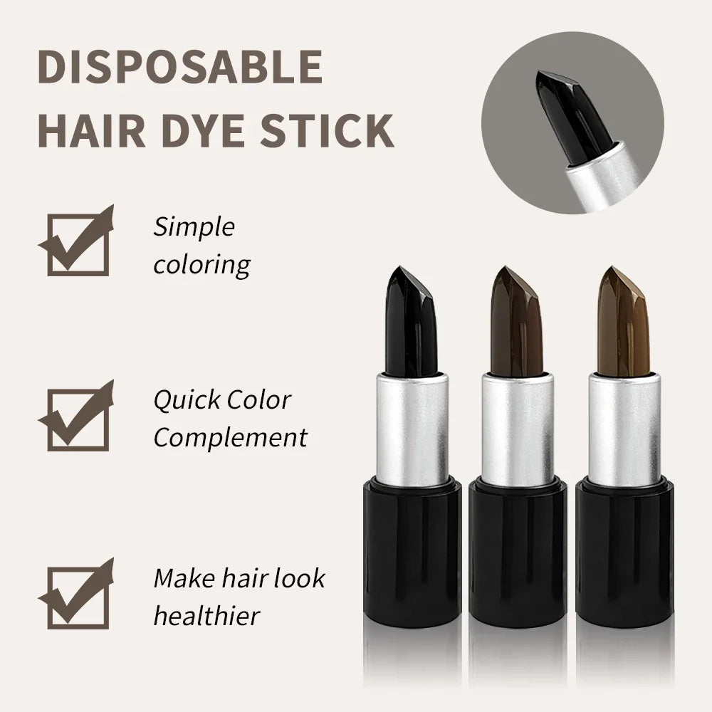Portable Hair Dye Stick Quick Disposable Temporary Covers White Qme