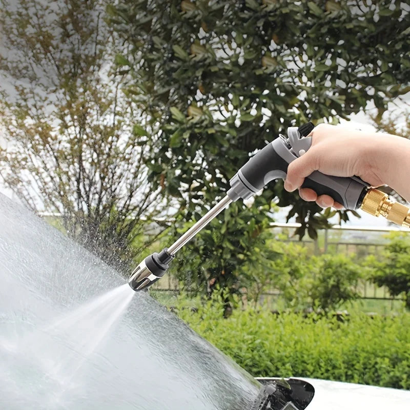 High-pressure long-handled multi-functional car wash gun with foam bottle, suitable for car washing, watering plants, Qme