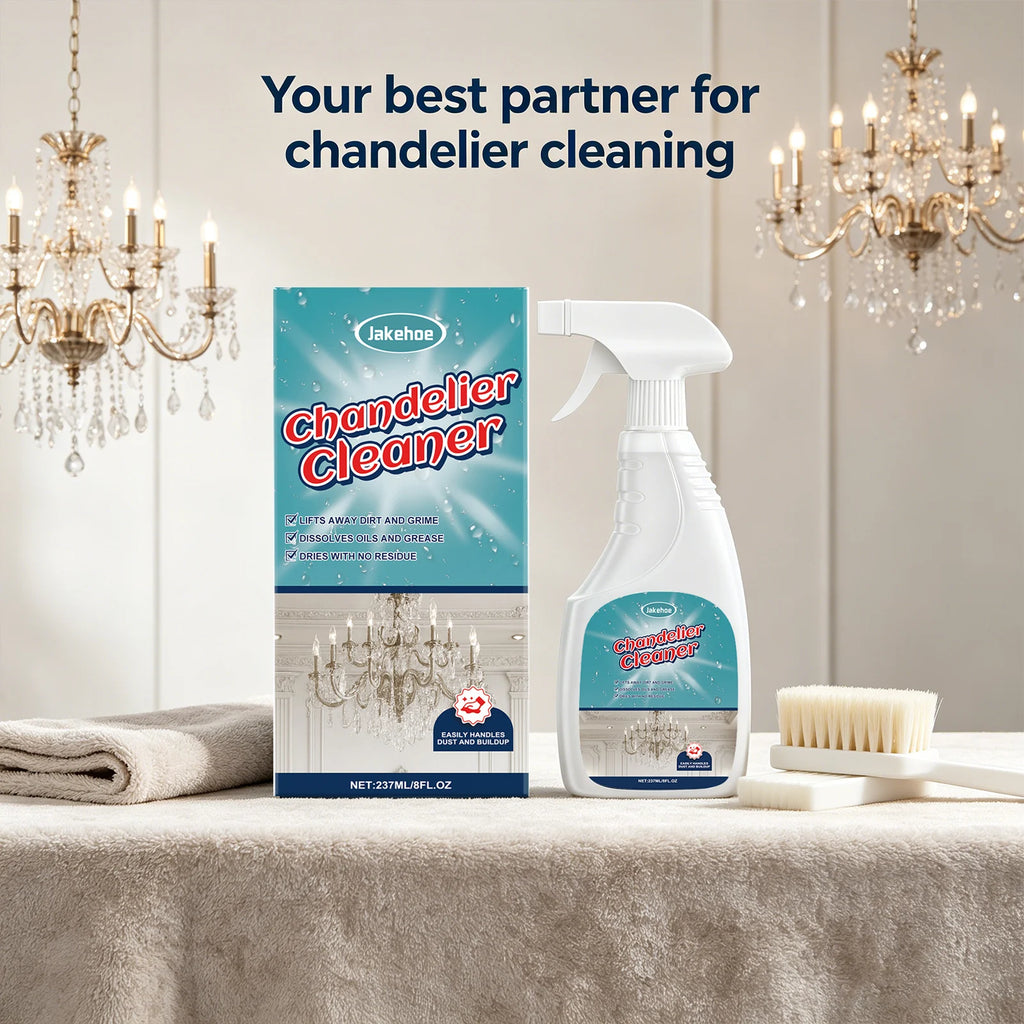 Chandelier Cleaning Spray Removing Dust Grime & Grease Restores Shine Polishing Household Crystal & Glass Light Fixture Cleaner Qme
