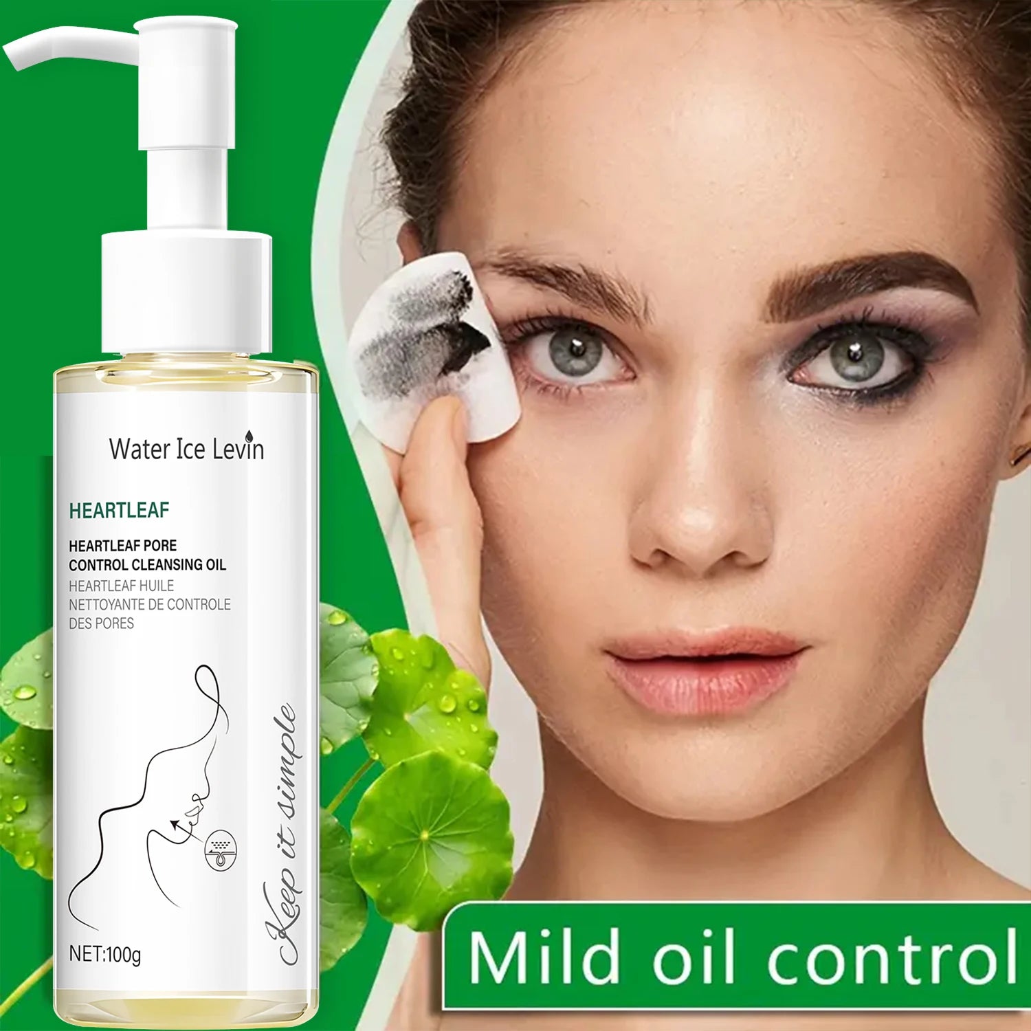 Heartleaf Pore Control Cleansing Oil with Niacinamide - Moisturizing & Protecting Daily Facial Cleanser for Elastic Skin Qme
