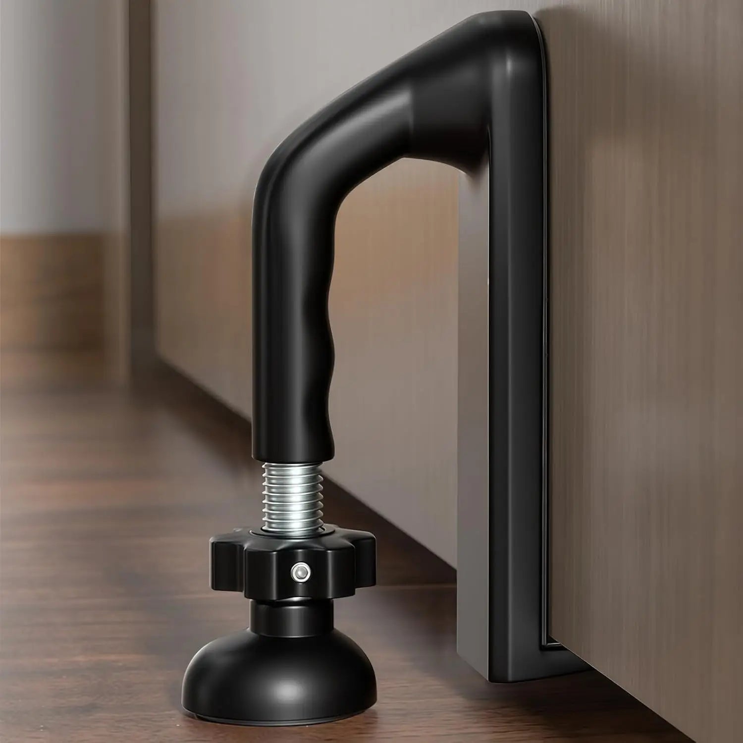 Heavy Duty Metal Portable Door Stopper Travel No Drill Security Qme Black