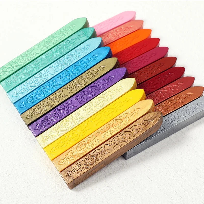 Sealing Wax Stick Retro Seal Stamps For Letter Wedding Invitations 90*10*10mm Vintage Cord Wick Vintage Sealing Wax Sticks Qme