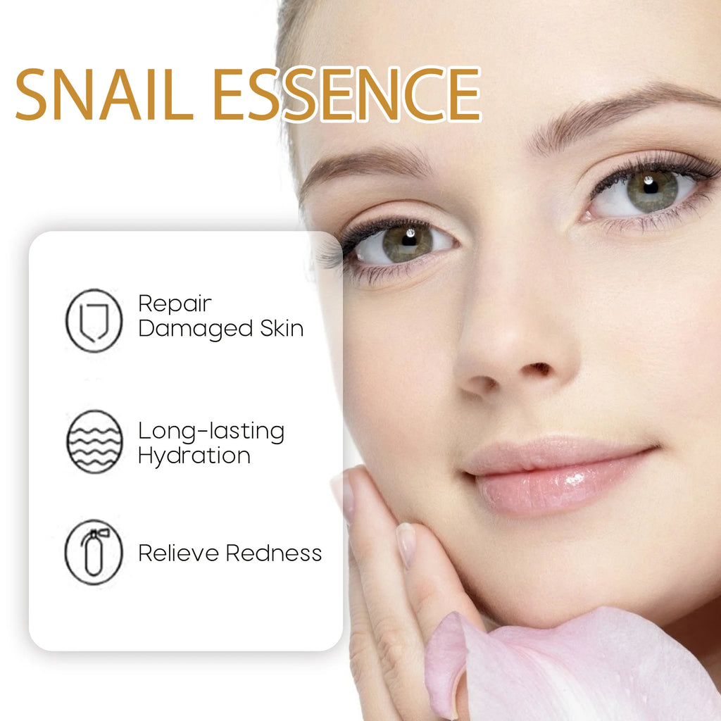 Snail Essence Fade Fine Lines Repair Skin Barrier Moisturizing Refines Pores Nourishes Rejuvenates Anti Wrinkle Facial Essence Qme