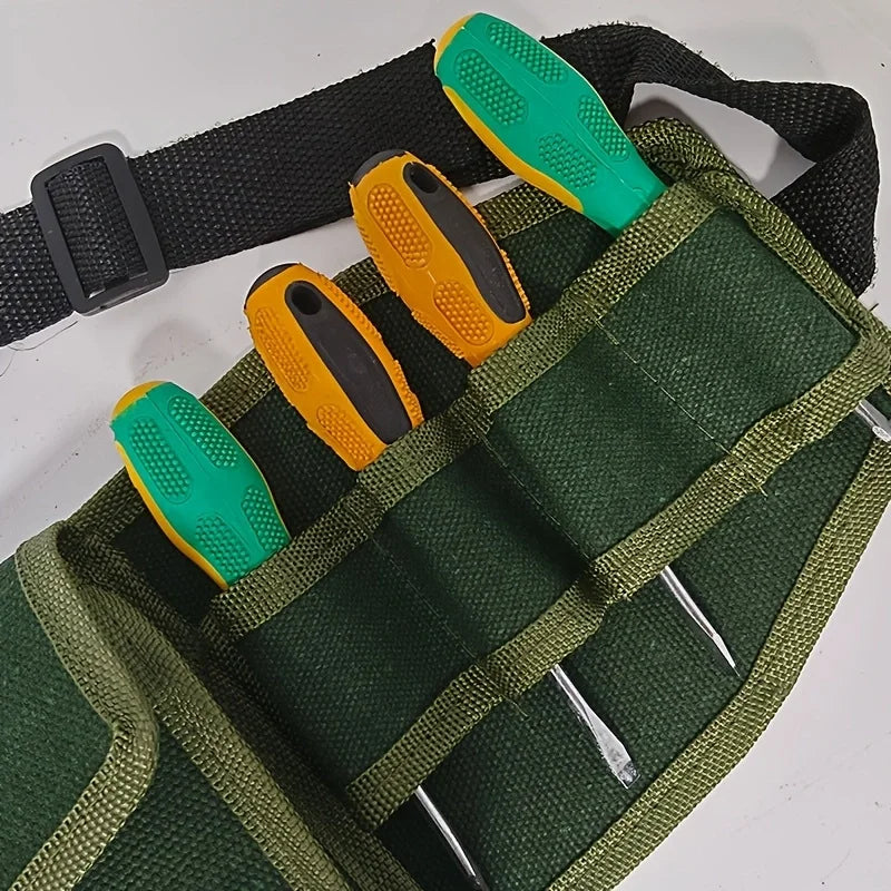 Thickened Wear-Resistant Large Capacity Canvas Drill Belt Electrician Decoration Multi-Functional Tool Waist Pack Qme