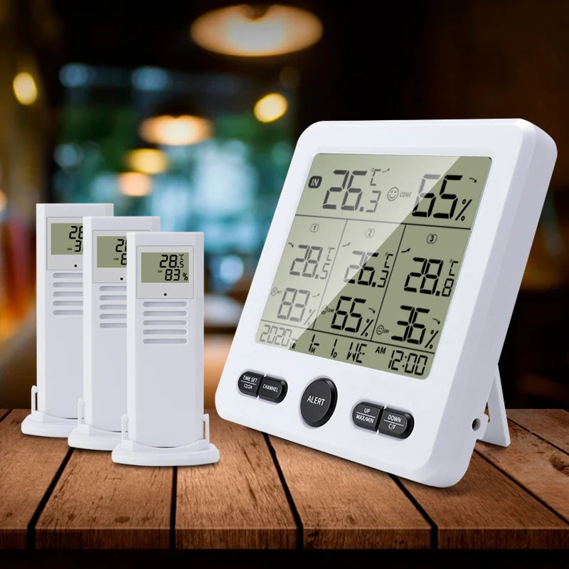 Weather Station Wireless Indoor Outdoor Thermometer Digital Qme
