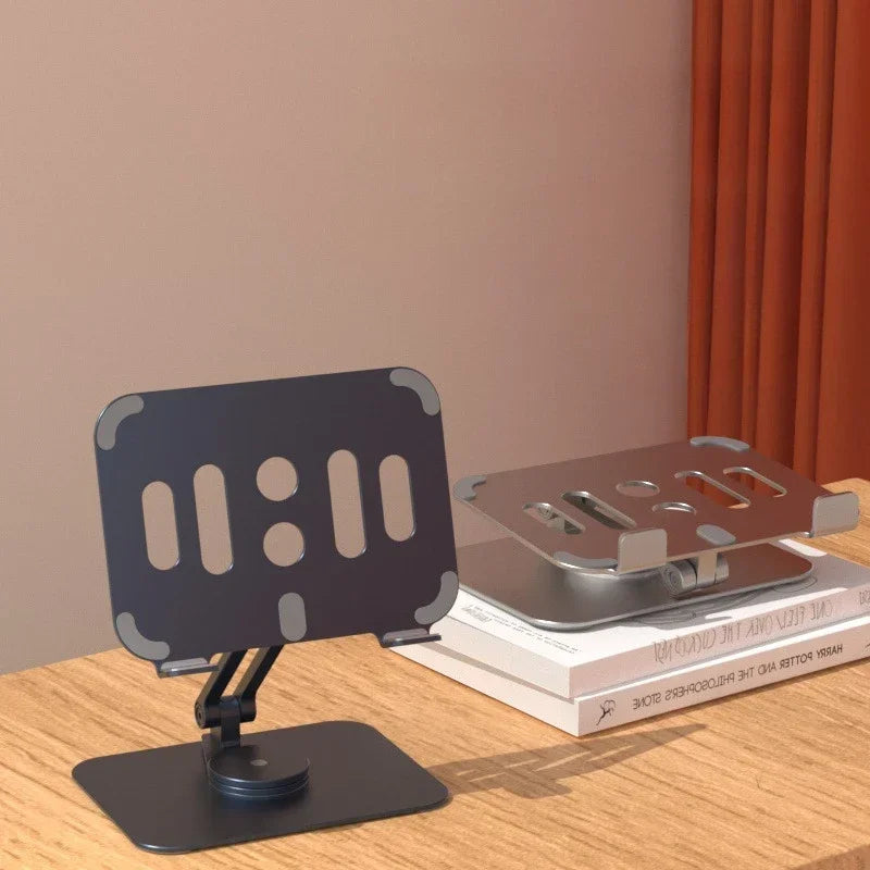 Aluminum Alloy Rotating Tablet Stand, Desktop Pad Lifting, Portable Folding Phone Stand, Tablet Computer Stand Wholesale Qme