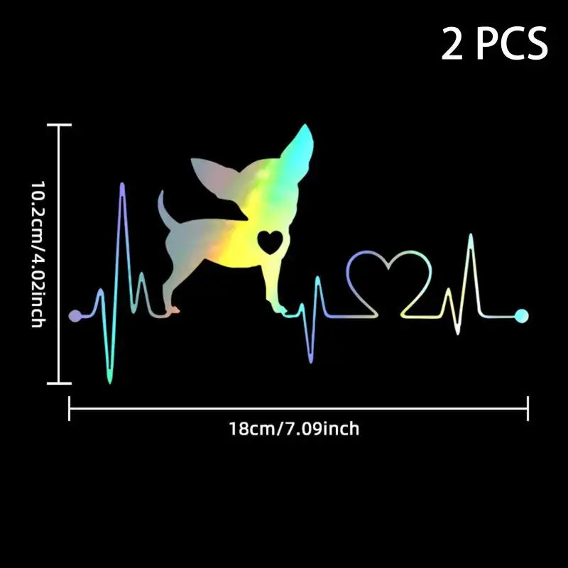 Car Sticker Pet Cat Heartbeat Lifeline Creative Truck Automobiles Qme A12