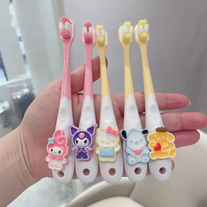 Hello Kitty Kuromi Soft-bristle Toothbrush Student Cartoon Jade Qme