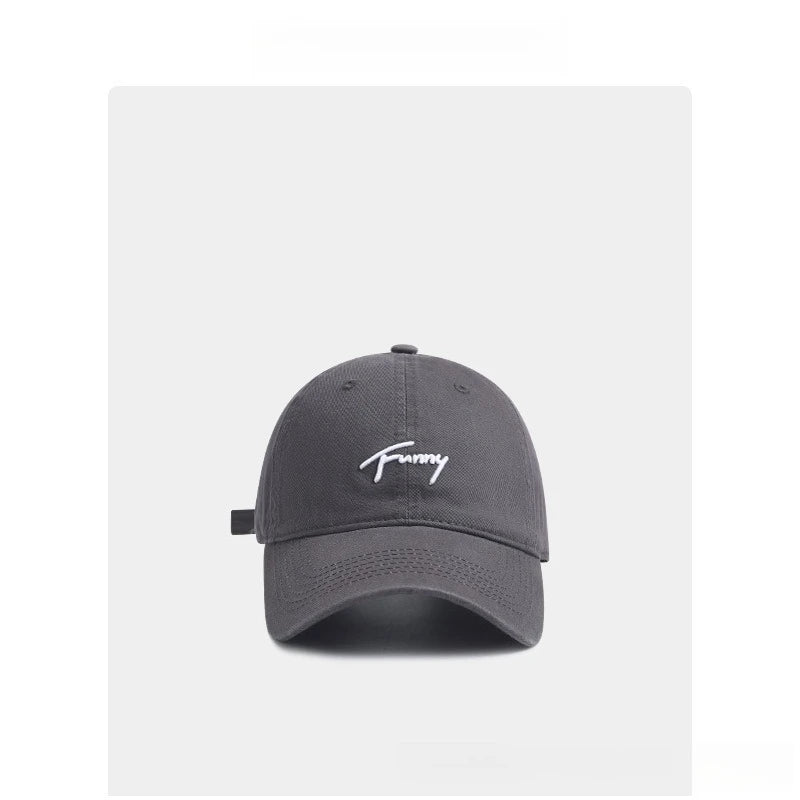 Korean Version Embroidered Soft Cap Women's Fashion Versatile Street Qme