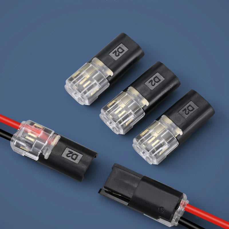 100pcs 2Pin Way Plug Car Wire Connector Electrical Connector Wire Cable Automotive Waterproof Cable Connector Qme