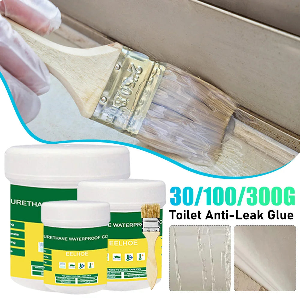Transparent Waterproof Agent With Brush Coating Sealant Agent 30/100/300g Polyurethane Glue For Home For Roof Bathroom Qme