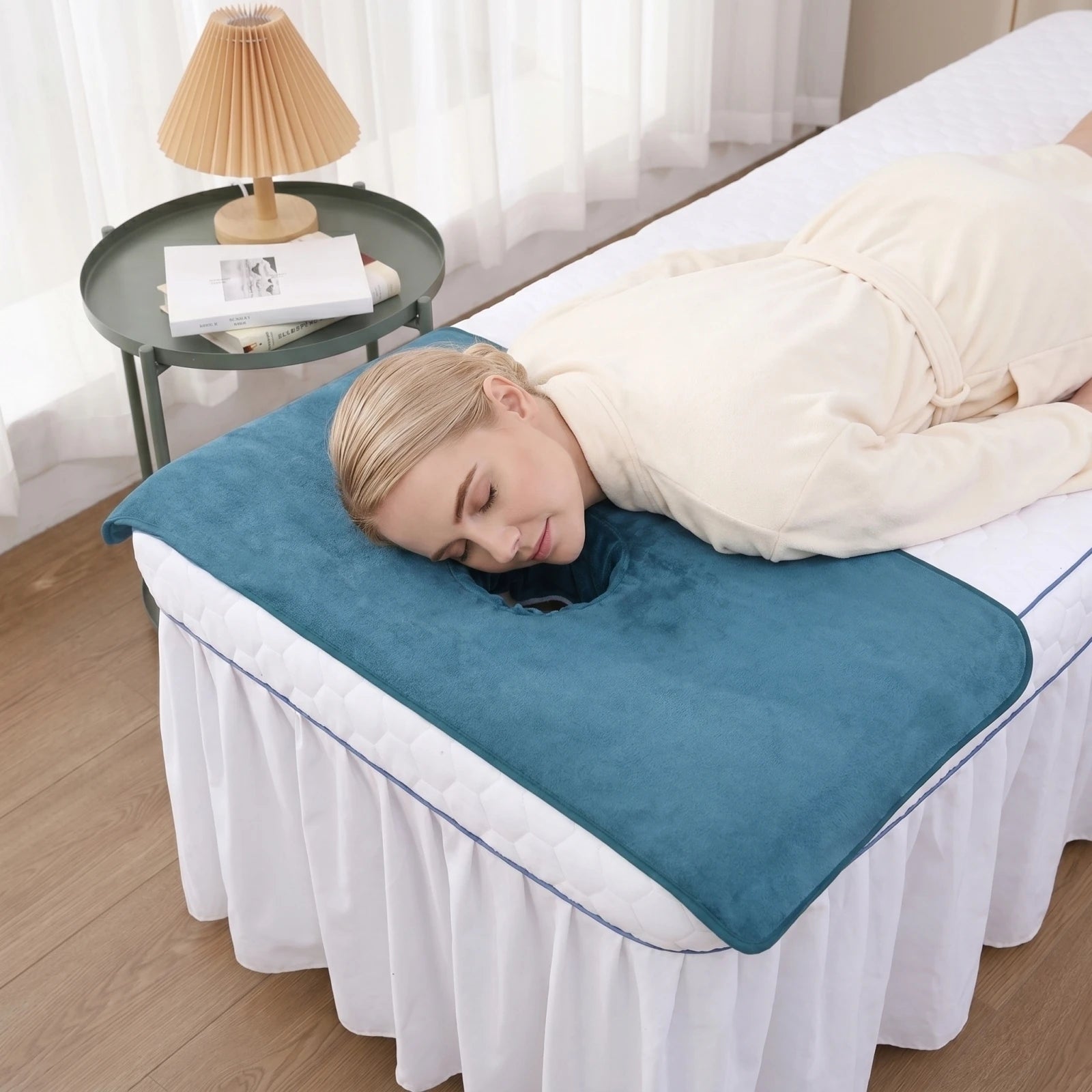 Superfine fiber Thickened Beauty SPA Massage Table Planking Face Towel Therapeutic Bath Towel for Beauty Bed Headrest Qme