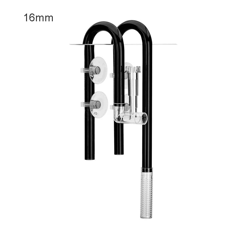AQUAPRO Plastic Inflow Outflow Inlet Outlet Skimmer Lily Aquarium Accessories Tank Pipe Fish Water Filtro Fishbowl Akvarium Qme Black 16