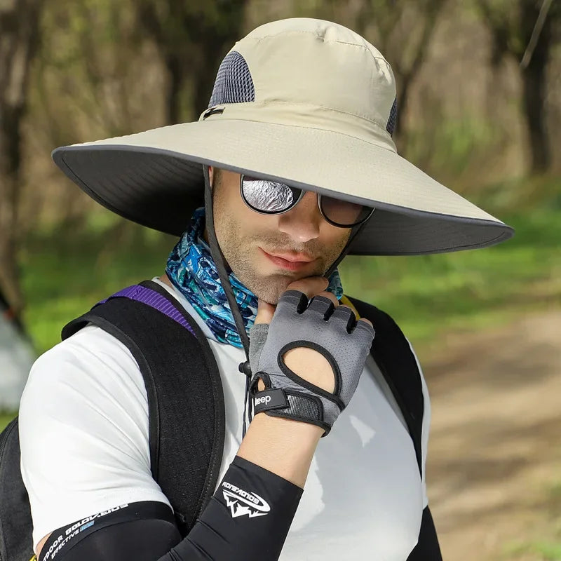 Big Head 60-65cm Circumference Large Number Hat Man Summer Outdoor Sun Hat Outdoor Fisherman Fishing Cap Cap Mountaineering Qme