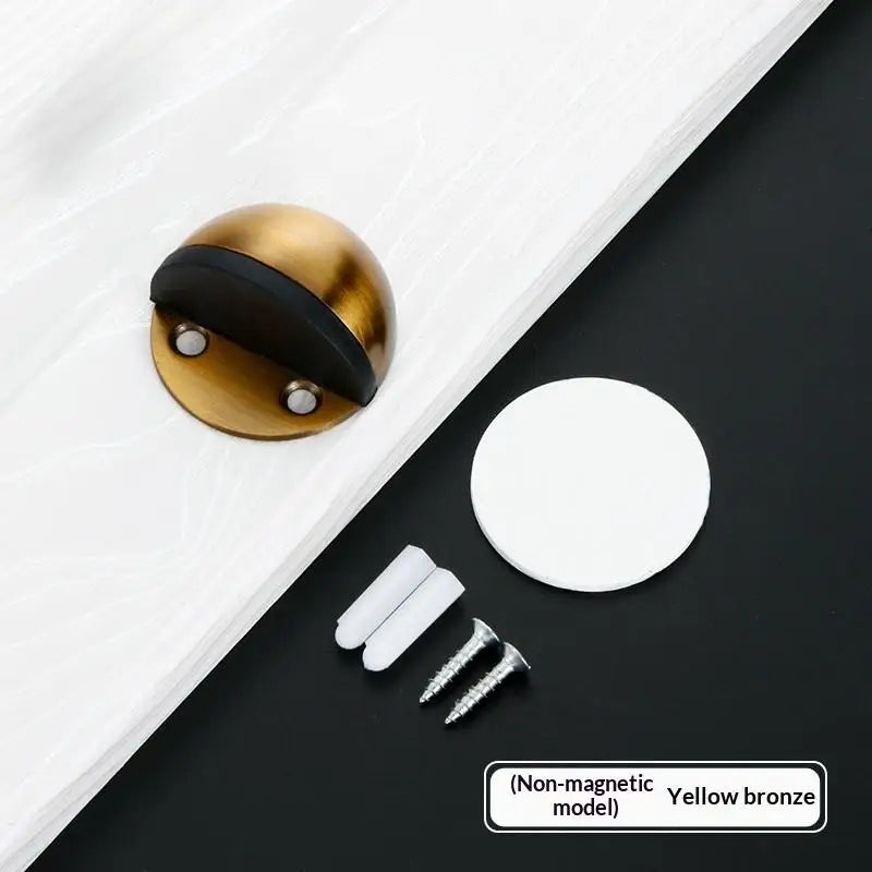 Silicone Magnetic Door Holder No-Punch Adhesive Door Stopper Anti-Collision Buffer for Floor Wall Protection Home Hardware Qme A4