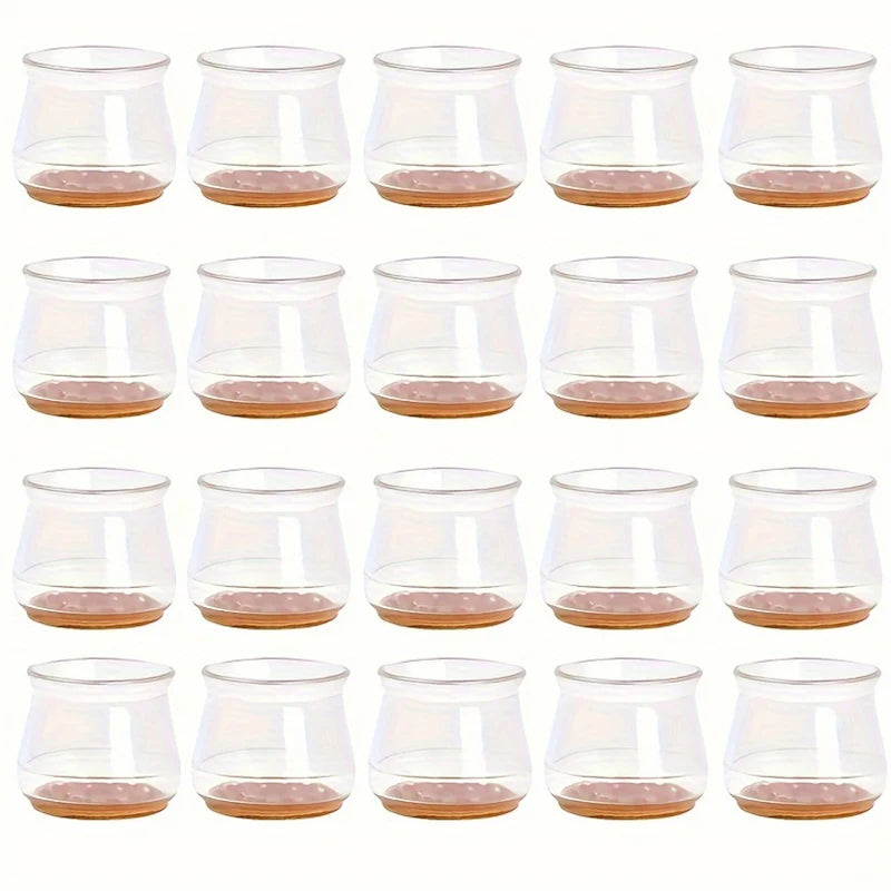 20-Pack Elasticity Wear-resistant Heat-insulating Round Protective Qme Translucent