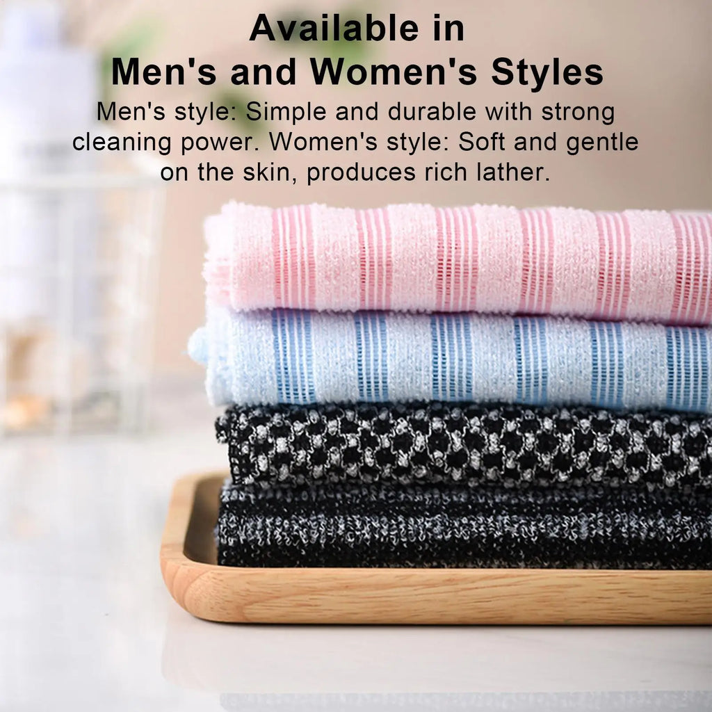 Bath Towels Large 3 100x25cm Double-sided Washcloths Bathroom Back Qme