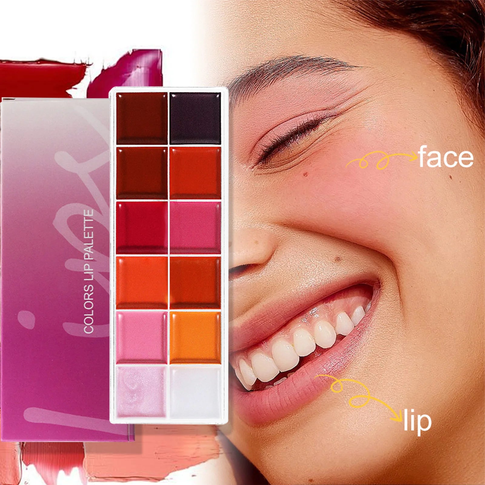 Lip Gloss Palette 10 Colors Jelly Cream Smooth Glosses Tonedd Frozenn Qme
