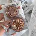 Colorful Nail Powder Platinum Foil Decoration Rhinestone Accessories Qme 1 set