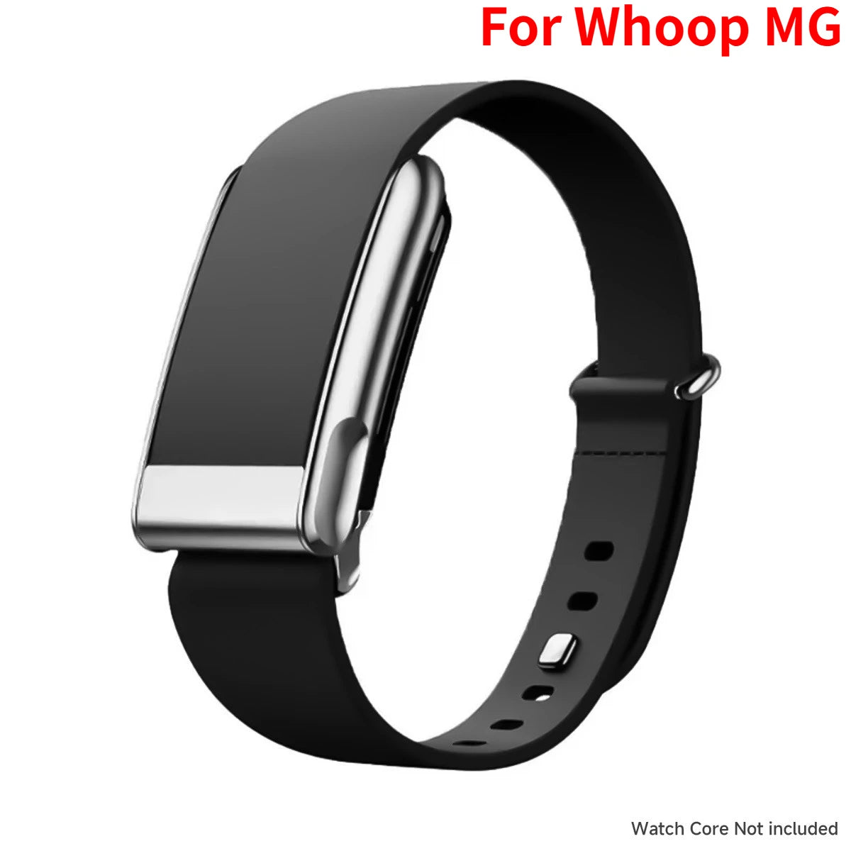 Leather Slim Waistband for WHOOP 5.0 /5.0MG Fitness Soft Breathable Replacement Strap Adjustable Protector Sports Wristband Qme ForWhoop 5.0MG-Black Olny Band No Sensor
