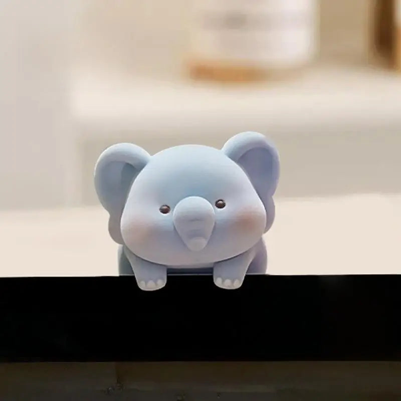 Doll Flocking Computer Monitor Decoration Panda Dog Desk Ornament Qme A7